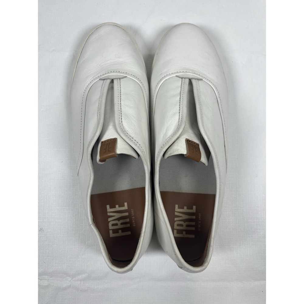 Frye Womens Maya CVO Slip On Sneakers White Leather Shoes 9M Casual Classic Fest - Picture 5 of 16